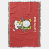 Weihnachtspinguin im Schnee Decke (Vorderseite Vertikal)