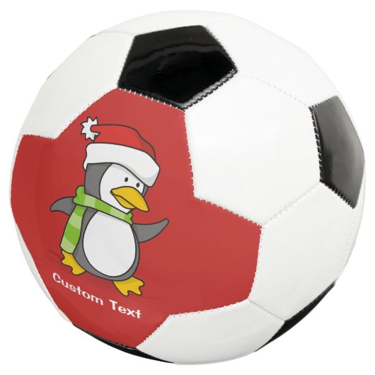Weihnachtspinguin im Schnee Fußball (Dreiviertel)