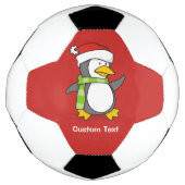 Weihnachtspinguin im Schnee Fußball (Vorderseite)