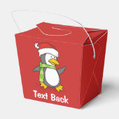 Weihnachtspinguin im Schnee Geschenkschachtel (Rückseite)