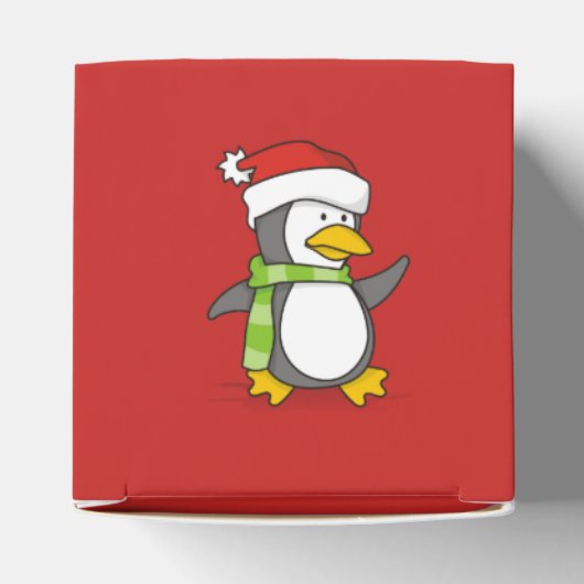 Weihnachtspinguin im Schnee Geschenkschachtel (Oben)