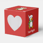 Weihnachtspinguin im Schnee Geschenkschachtel (Vorderseite)