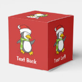 Weihnachtspinguin im Schnee Geschenkschachtel (Rückseite)
