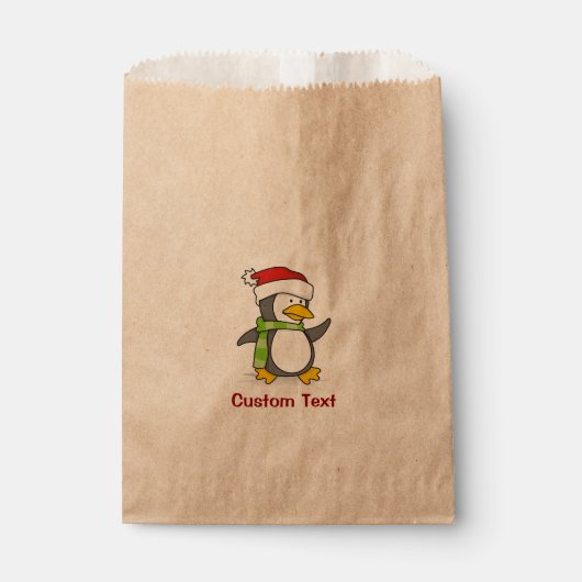 Weihnachtspinguin im Schnee Geschenktütchen (Vorderseite)