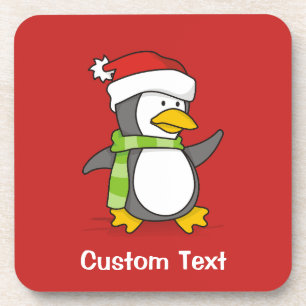 Weihnachtspinguin im Schnee Getränkeuntersetzer