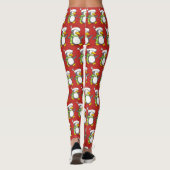 Weihnachtspinguin im Schnee Leggings (Rückseite)