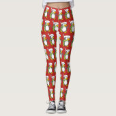Weihnachtspinguin im Schnee Leggings (Vorderseite)
