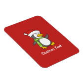 Weihnachtspinguin im Schnee Magnet (Rechte Seite)