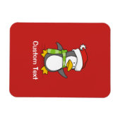 Weihnachtspinguin im Schnee Magnet (Horizontal)