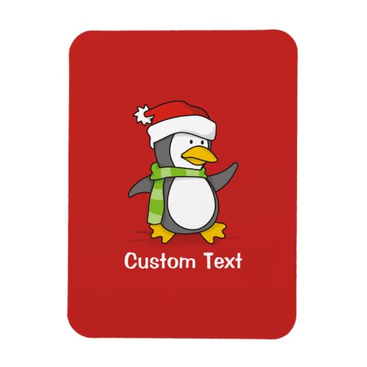 Weihnachtspinguin im Schnee Magnet (Vertikal)