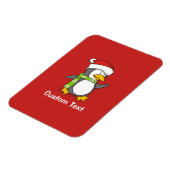 Weihnachtspinguin im Schnee Magnet (Linke Seite)