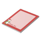Weihnachtspinguin im Schnee Notizblock (Rotiert)
