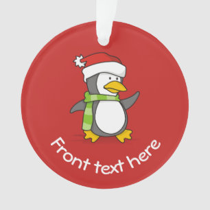 Weihnachtspinguin im Schnee Ornament