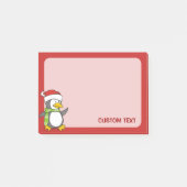 Weihnachtspinguin im Schnee Post-it Klebezettel (Vorderseite)