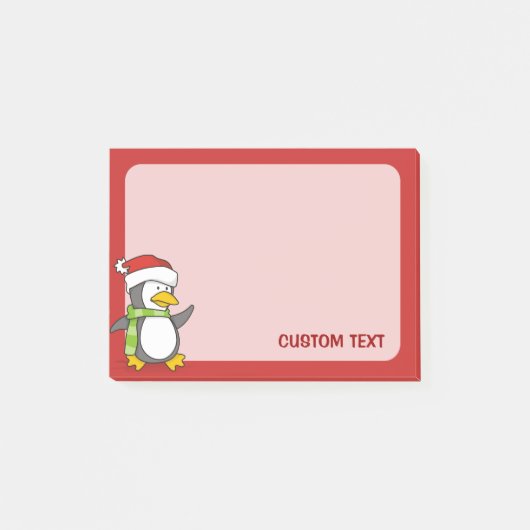 Weihnachtspinguin im Schnee Post-it Klebezettel (Vorderseite)