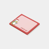 Weihnachtspinguin im Schnee Post-it Klebezettel (angewinkelt)