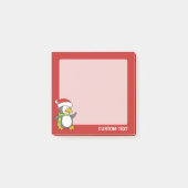 Weihnachtspinguin im Schnee Post-it Klebezettel (Vorderseite)