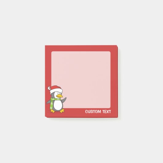 Weihnachtspinguin im Schnee Post-it Klebezettel (Vorderseite)