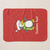 Weihnachtspinguin im Schnee Sherpadecke (Vorderseite (Horizontal))