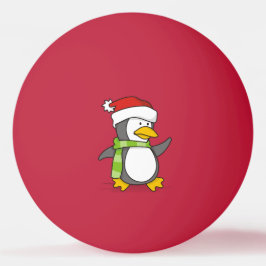 Weihnachtspinguin im Schnee Tischtennisball