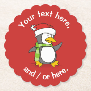 Weihnachtspinguin im Schnee Untersetzer