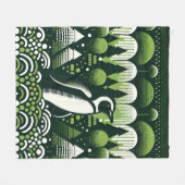 Weihnachtspinguin im Schwitzstil im dunklen Limon Fleecedecke (Vorderseite (Horizontal))