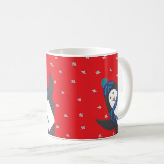 Weihnachtspinguin Kaffeetasse (VorderseiteRechts)