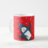 Weihnachtspinguin Kaffeetasse (Vorderseite Links)