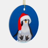 Weihnachtspinguin Keramik Ornament (Rechts)
