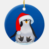 Weihnachtspinguin Keramik Ornament (Hinten)