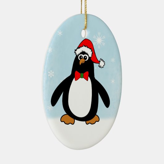 Weihnachtspinguin Keramikornament (Rechts)