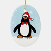 Weihnachtspinguin Keramikornament (Vorne)