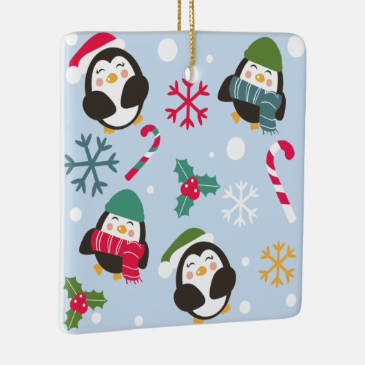 Weihnachtspinguin Keramikornament (Rechts)