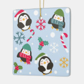 Weihnachtspinguin Keramikornament (Links)