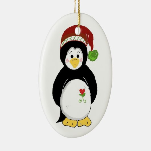 Weihnachtspinguin Keramikornament (Rechts)