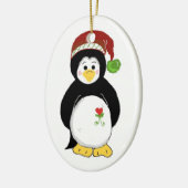 Weihnachtspinguin Keramikornament (Links)