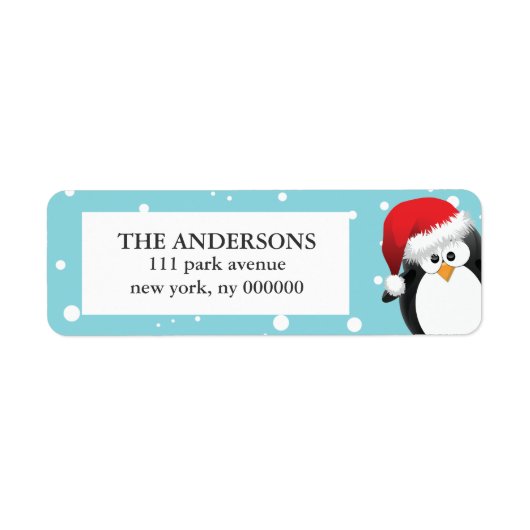 Weihnachtspinguin Labels (Vorne)