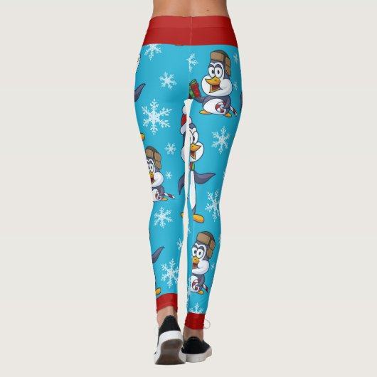 Weihnachtspinguin Leggings (Rückseite)