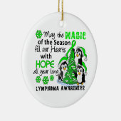 WeihnachtsPinguin-Lymphom Keramikornament (Rechts)