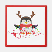 Weihnachtspinguin Magnet (Vorne)