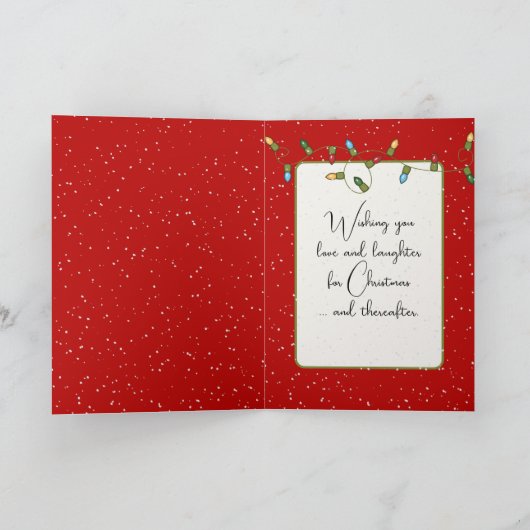 Weihnachtspinguin mit Rotem Coat Karte (Innenseite)