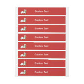 Weihnachtspinguin mit Schneebälle schwingen Rundum-Adressaufkleber (Bogen)