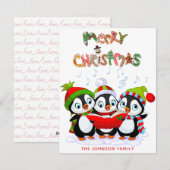 Weihnachtspinguin mit Weihnachtskarte Feiertagskarte (Vorne/Hinten)