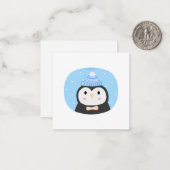 Weihnachtspinguin Mitteilungskarte (Vorderseite/Rückseite Beispiel)