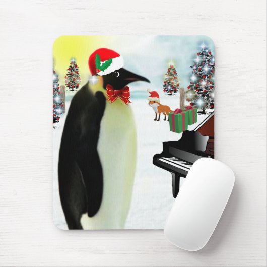 WeihnachtsPinguin Mousepad (Mit Mouse)