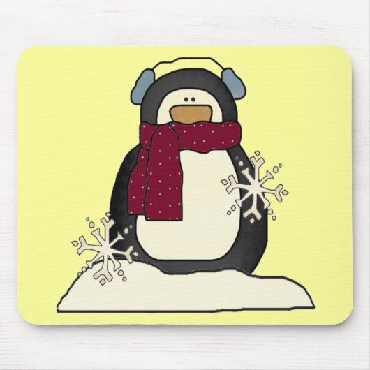 WeihnachtsPinguin Mousepad (Vorne)