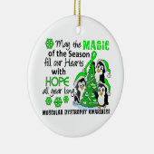 WeihnachtsPinguin-Muskeldystrophie Keramikornament (Rechts)