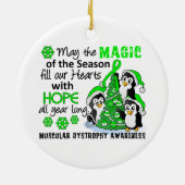 WeihnachtsPinguin-Muskeldystrophie Keramikornament (Hinten)