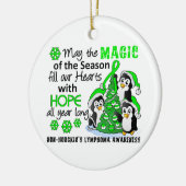 WeihnachtsPinguin-Non-Hodgkins Lymphom Keramik Ornament (Links)