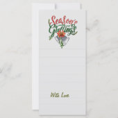 Weihnachtspinguin-Notizkarte (Rückseite)